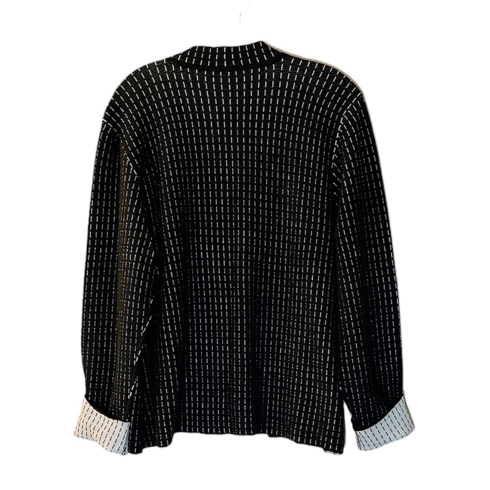 EILEEN FISHER SILK AND ORGANIC COTTON SIMPLE SHAPED CARDIGAN BLACK XL - Picture 7 of 14